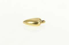 14K Yellow Gold Victorian Forget Me Not Puffy Heart Love Charm/Pendant