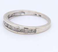 Sparkling White Gold Stackable Diamond Band