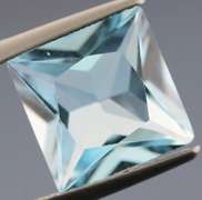 Bright! 4.76ct princess cut sky blue Topaz
