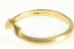 14K Yellow Gold Curved Stackable Contour Wedding Band Ring
