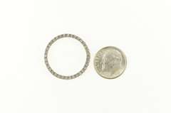 14K White Gold 0.50 Ctw Classic Round Circle Statement Pendant