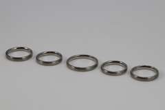 Lot of 16 Titanium Rings Brushed Finish Various Sizes 3mm Bands