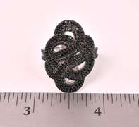 Fancy Swirl Design Sterling Silver Ring