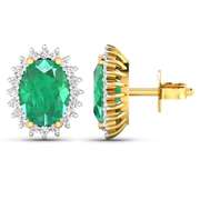 14 Kt White Gold Aquamarine Earrings