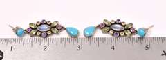 Multi-gem Sterling Earrings