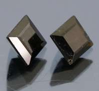 Square cut 2.33ct midnight olive green Tourmaline pair
