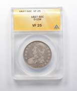 VF25 1827 Capped Bust Half Dollar O-134 ANACS