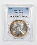 MS68 1986 American Silver Eagle - Graded PCGS