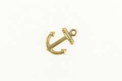 10K Yellow Gold 3D Nautical Sailing Anchor Faith Symbol Charm/Pendant