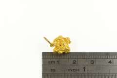 24K Yellow Gold Textured Raw Abstract Nugget Cluster Charm/Pendant