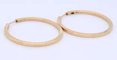 Amazing Yellow Gold Hoop Earrings