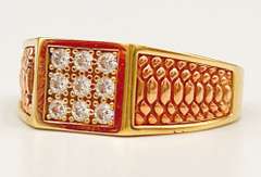14kt Solid Yellow & Rose Gold Men's Ring