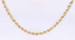 Popular Yellow Gold Rope Chain Necklace
