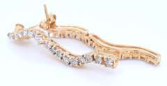 Brilliant Yellow Gold Diamond Dangle Earrings