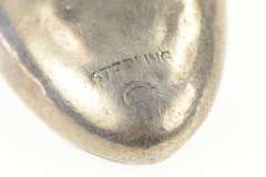 Sterling Silver Victorian 1916 M M B Monogram Teething Pendant