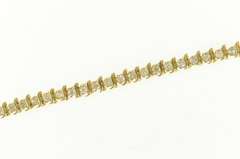 14K Yellow Gold 1.75 Ctw Diamond Wavy Vintage Tennis Bracelet