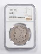 FAIR 2 1884-O Morgan Silver Dollar NGC