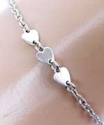 Pretty & Petite Sterling Silver Heart Bracelet