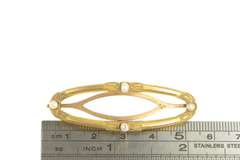 14K Yellow Gold Victorian Seed Pearl Ornate Scarf Clip