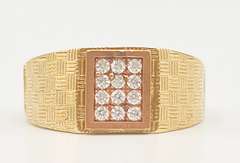 14kt Solid Yellow Gold Men's Designer Style Ring