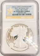 One certified proof, pf70 silver dollar
