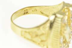 10K Yellow Gold Cubic Zirconia Horse Shoe Lucky Good Luck Pendant