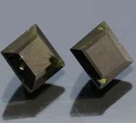 Princess cut 2.14ct midnight olive green Tourmaline pair