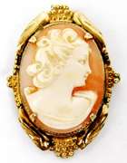 Early Gold Filled Pin/Pendant Cameo