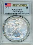 2018 American Silver Eagle in PCGS MS70 First Strike