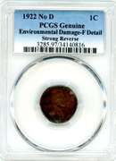 1922 No D Lincoln Wheat Cent in PCGS Holder