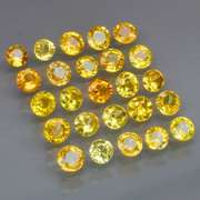 Excellent 3.28ct set of golden Songean Sapphires