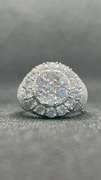 MENS 14K WHITE GOLD DIAMOND CHAMPIONSHIP STYLE RING