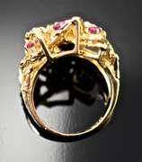 Unique 18K Free-Form Ruby Ring