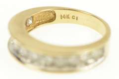 14K Yellow Gold 1.25 Ctw Classic Channel Diamond Wedding Ring