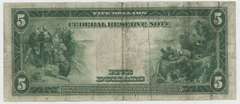 Nicer 1914 Series Large Size $5 Federal Reserve Note (2-B)