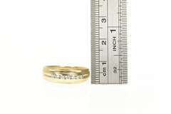 14K Yellow Gold 0.21 Ctw Diamond Channel Classic Wedding Ring