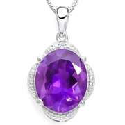 3.93 CT AMETHYST STERLING PENDANT