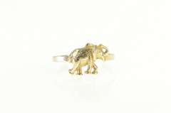 10K Yellow Gold Elephant Strength Symbol Animal Ring