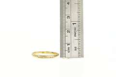 14K Yellow Gold Classic Diamond Vintage Wedding Band Ring