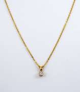 Sweet 15 Point Diamond Pendant on Necklace