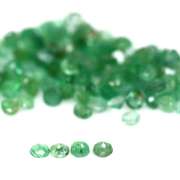 7.67ct set of pure Emeralds with bright green hues