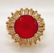 22kt Gold Plated Gemstone Cocktail Ring