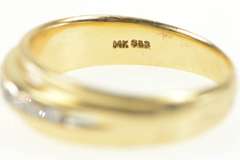 14K Yellow Gold 0.21 Ctw Diamond Channel Classic Wedding Ring