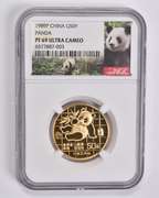 PF69 UCAM 1989-P China 50 Yuan 1/2 Oz. .999 Fine Gold Panda NGC