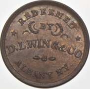 D. L. Wing & Co. Civil War Token NY 10H