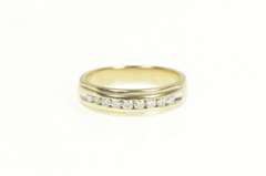 14K Yellow Gold 0.50 Ctw Classic Diamond Men's Wedding Band Ring