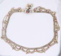 Vintage 925 Sterling Silver Indian Anklet