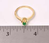 Delightful Emerald Ring in 14K Yellow Gold