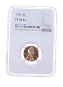 PF66 RD 1951 Lincoln Wheat Cent - Graded NGC