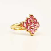 14kt Solid Yellow Gold & Pink Sapphire Ring